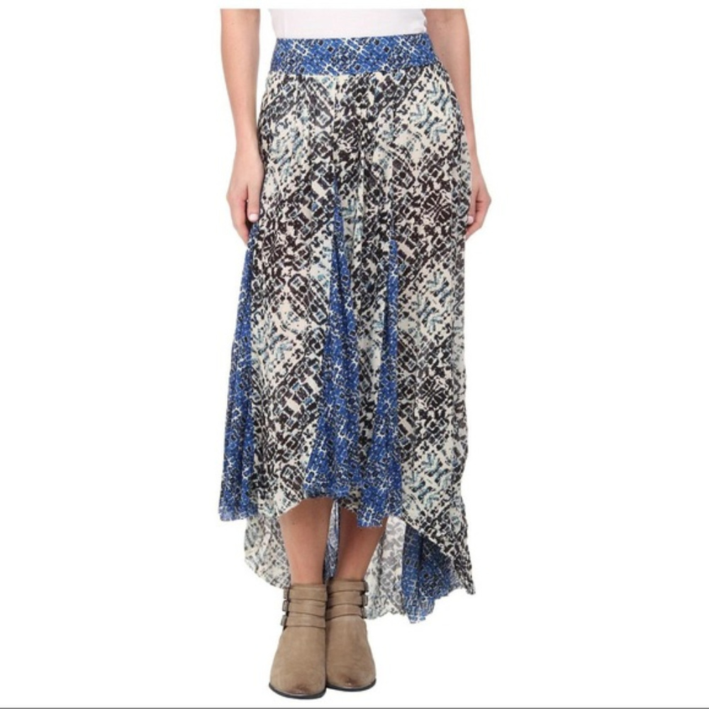 New Free People “Show You Off” Skirt in Blue